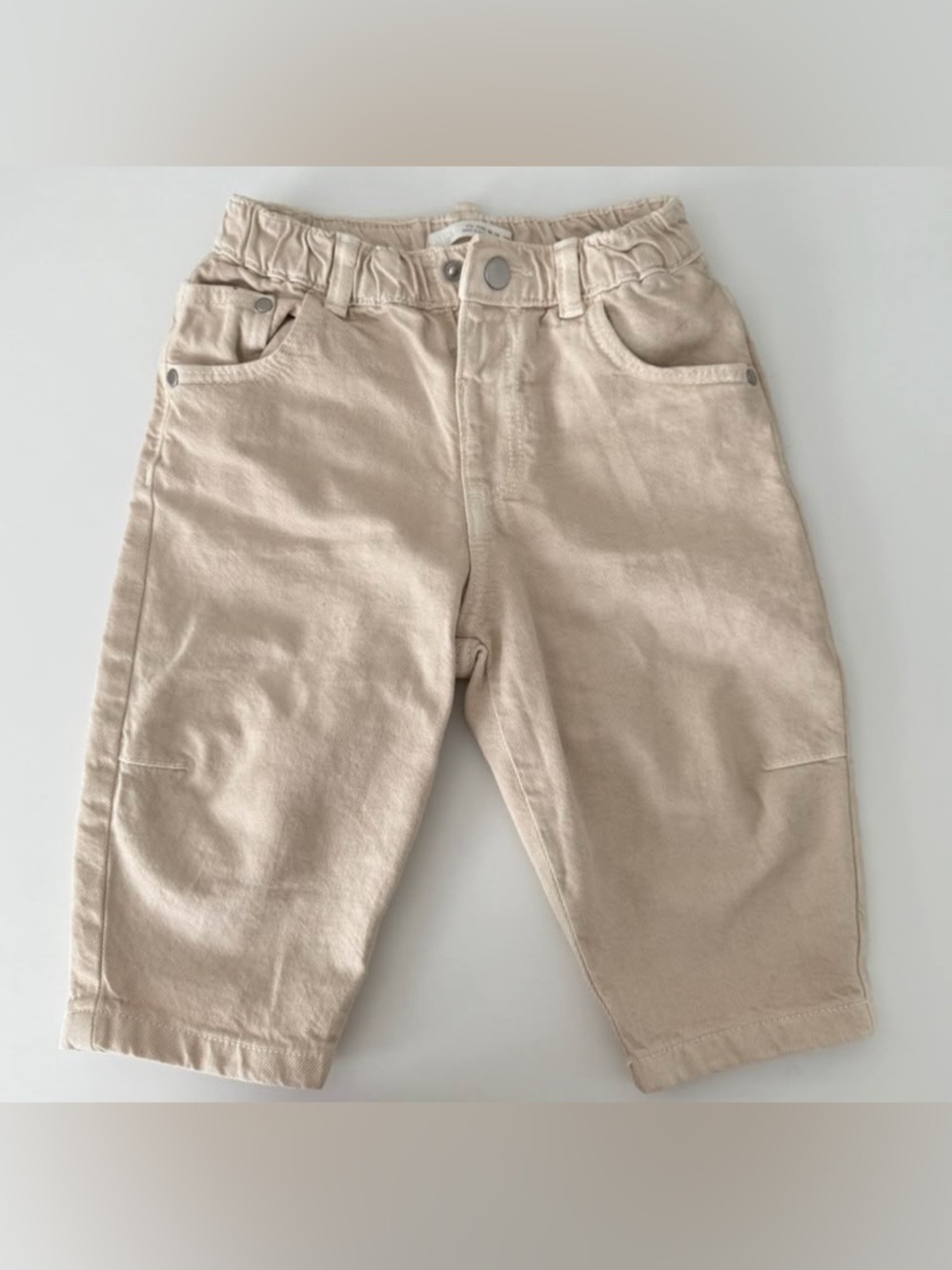 Zara Toddler Beige Twill Baggy Pants